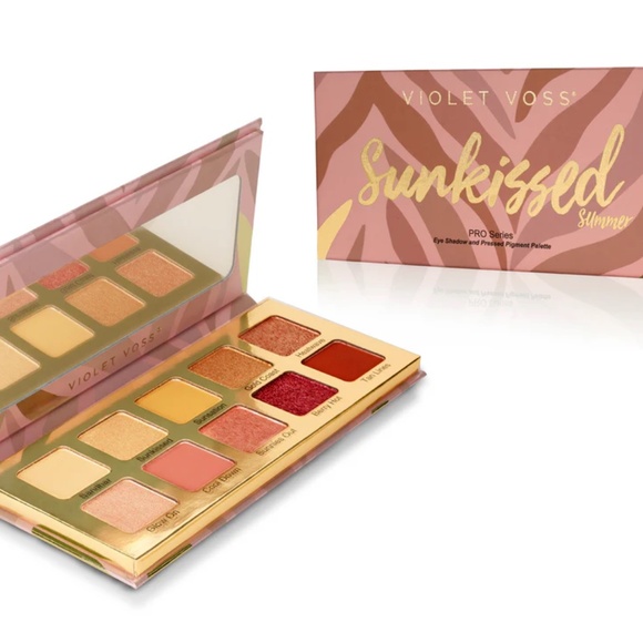 NWOB Violet Voss Cosmetics SunKissed Summer Pigment Palette Glitter Matte - Picture 7 of 9